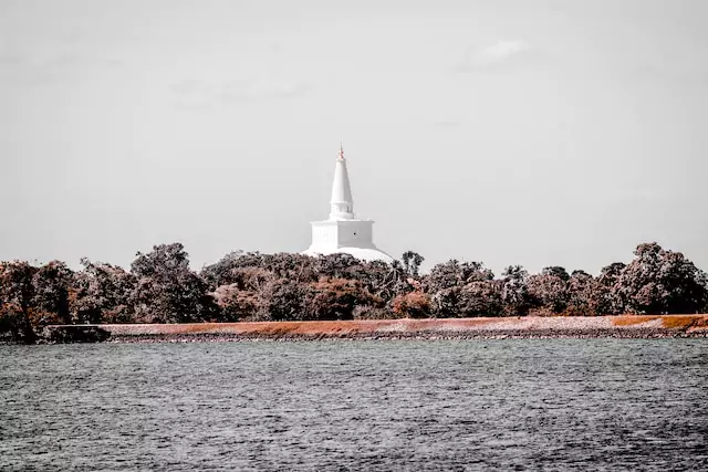 Archaeological Serenity: Tranquil Scene of Anuradhapura or Polonnaruwa's Historic Sites